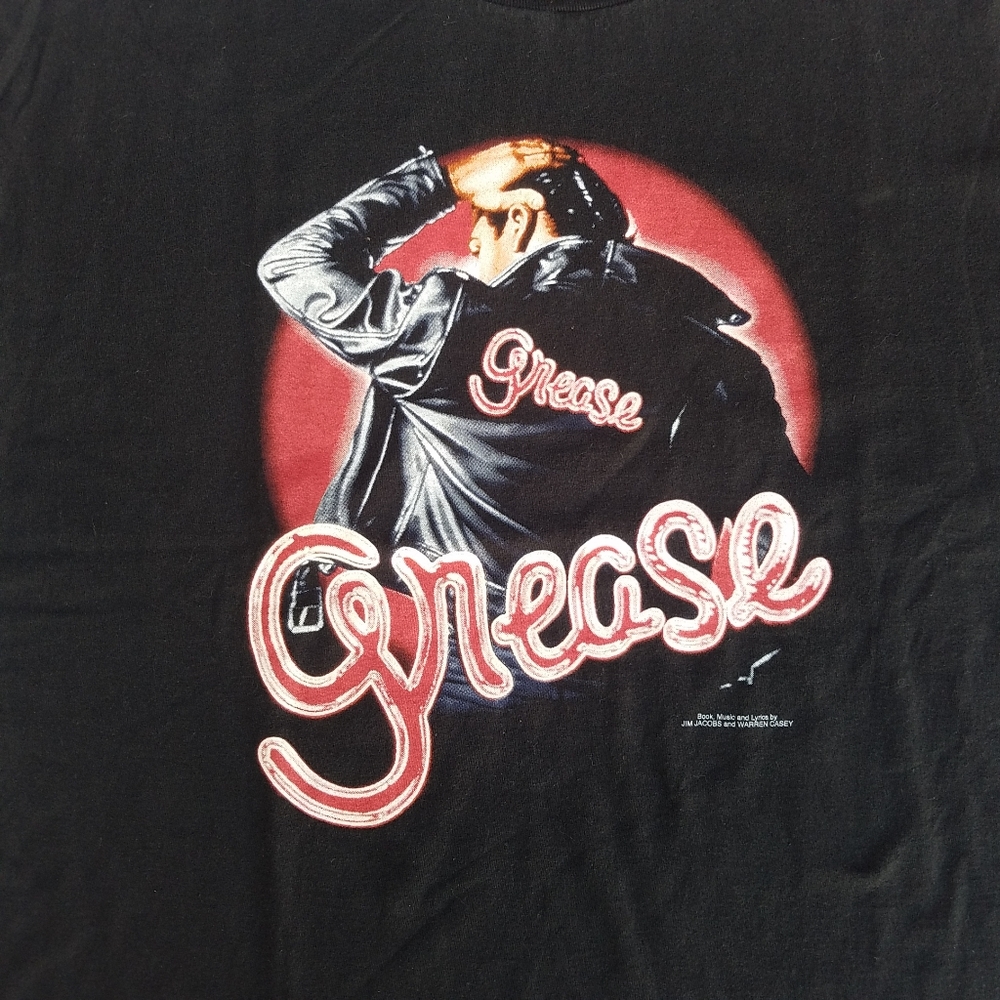 Vintage Jerzees Tee Grease Musical Tour 2000 Large Graphics Double Sided Rare - Picture 2 of 10